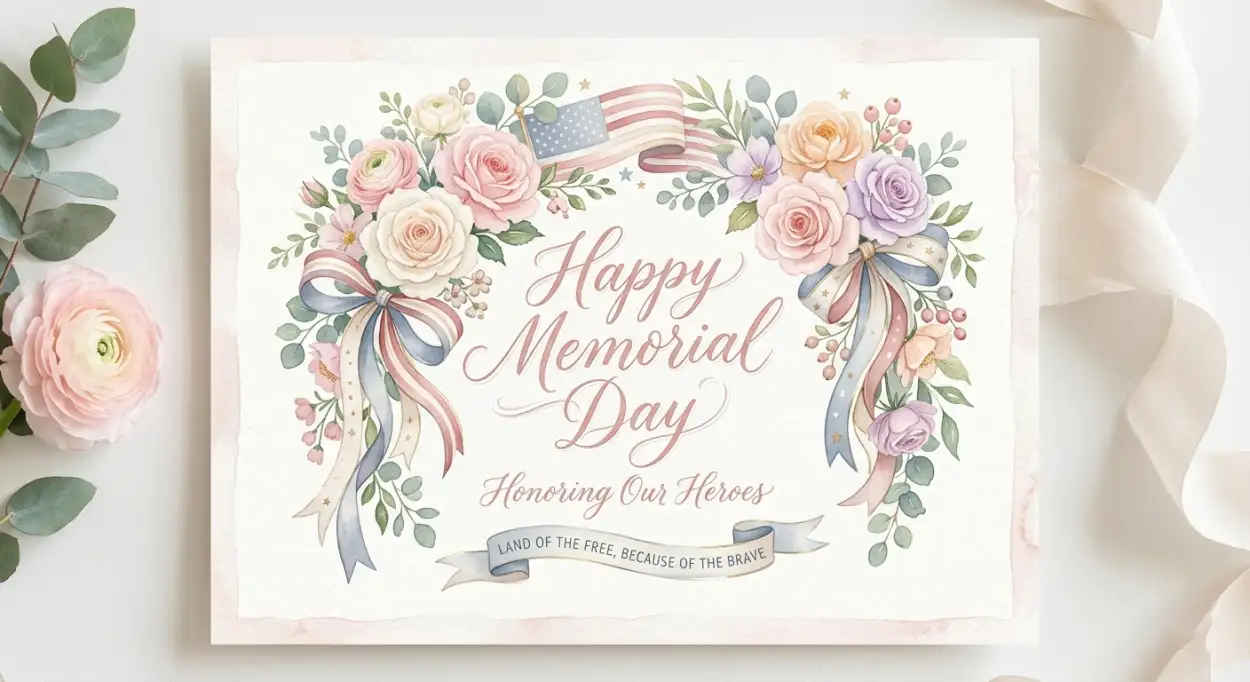 Free Download Happy Memorial Day 2026 Elegant Remembrance Cards - High Quality Happy Memorial Day 2026 Image