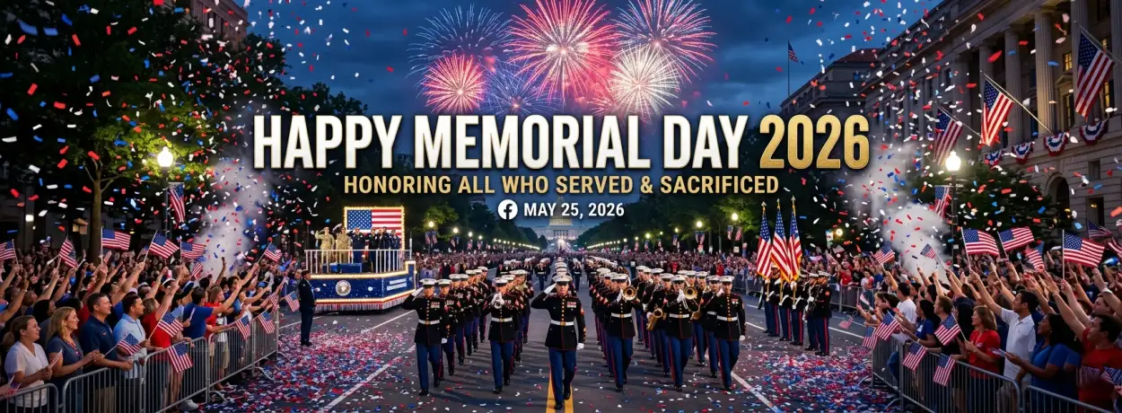 Free Download Happy Memorial Day 2026 Facebook Cover Photos - High Quality Happy Memorial Day 2026 Image