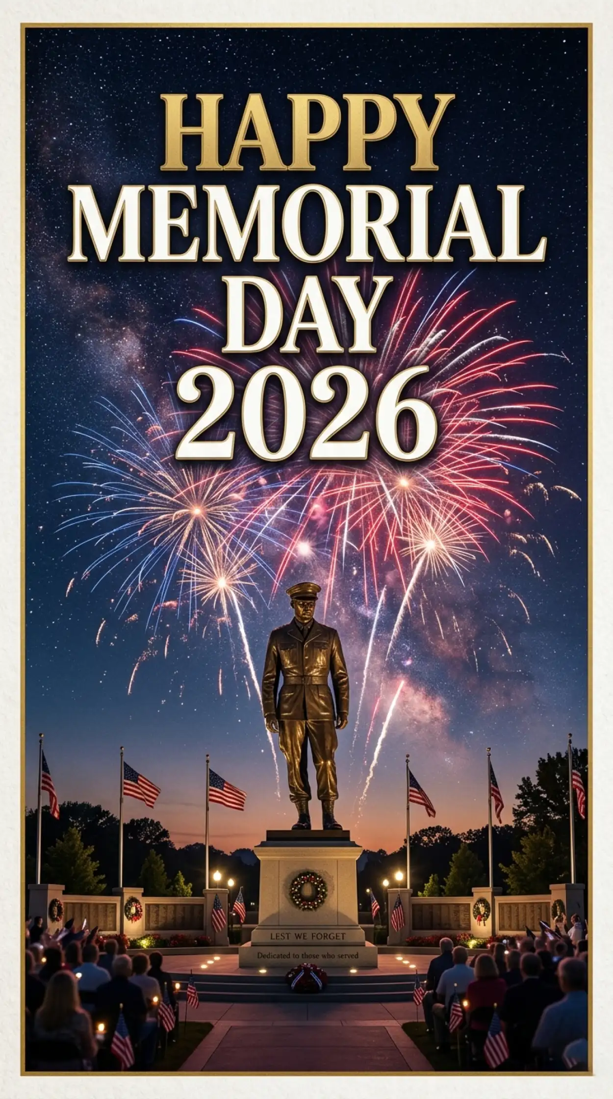 Free Download Happy Memorial Day 2026 Military Tribute Posters - High Quality Happy Memorial Day 2026 Image