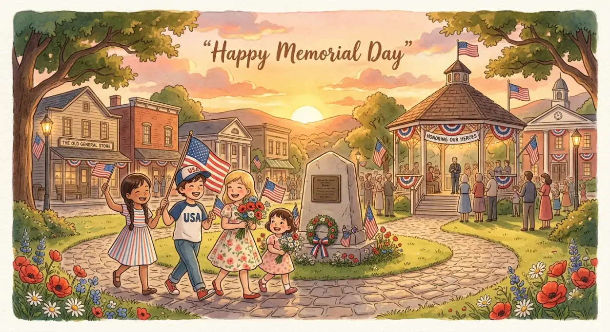 Free Download Happy Memorial Day 2026 Patriotic Holiday Illustrations - High Quality Happy Memorial Day 2026 Image