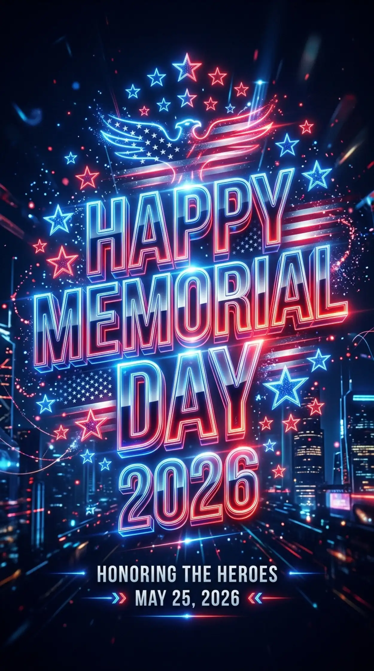 Free Download Happy Memorial Day 2026 Red White Blue Graphics - High Quality Happy Memorial Day 2026 Image