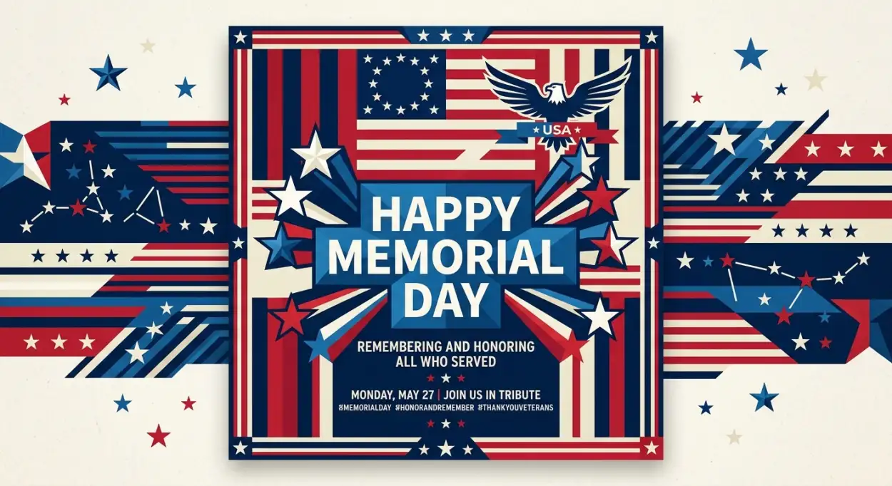 Free Download Happy Memorial Day 2026 Stylish Text Png Images - High Quality Happy Memorial Day 2026 Transparent PNG