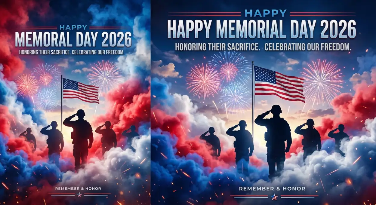 Free Download Happy Memorial Day 2026 Usa Tribute Banner Templates - High Quality Happy Memorial Day 2026 Image