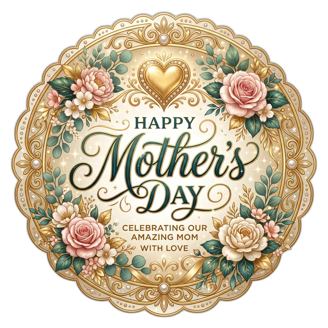 Free Download Happy Mothers Day Png Golden Text - High Quality Happy Mothers Day Png Transparent PNG