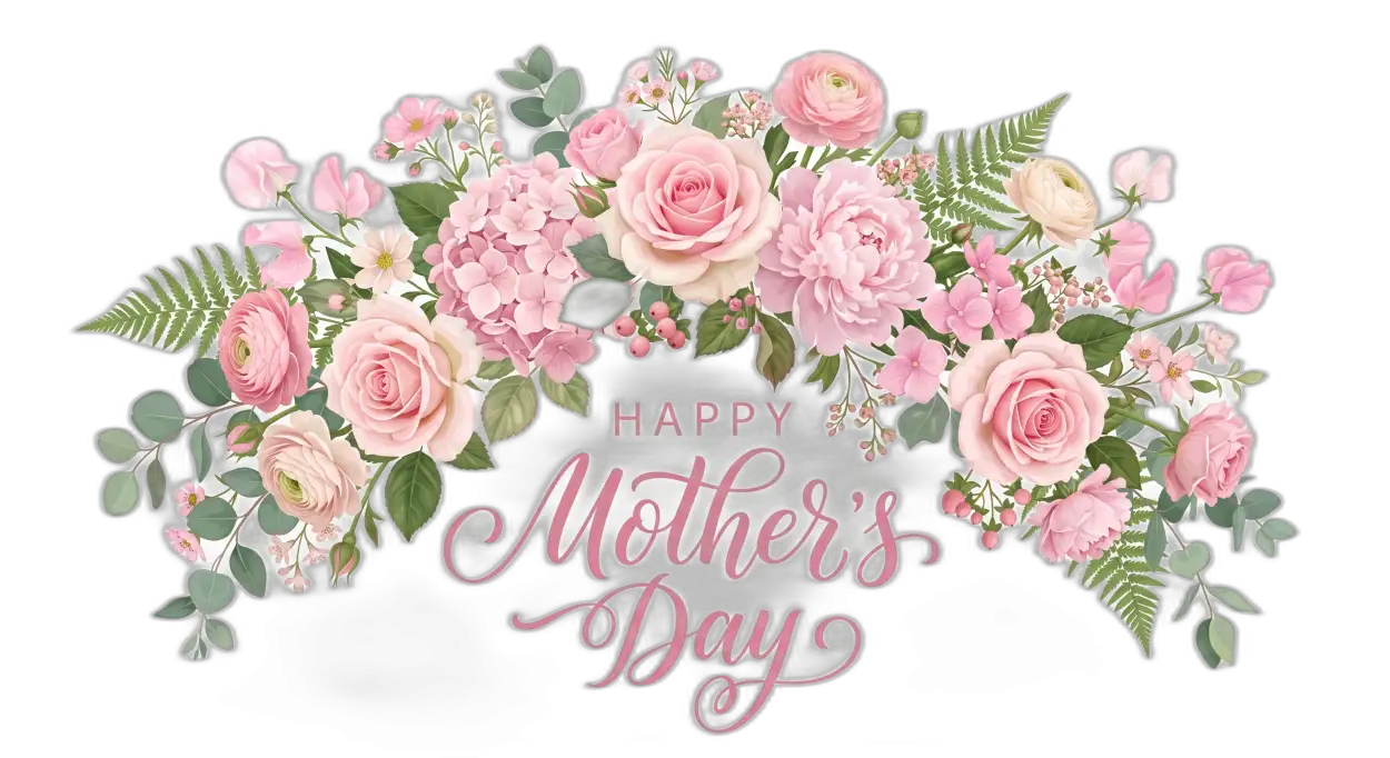 Free Download Happy Mothers Day Png Pink Flowers - High Quality Happy Mothers Day Png Transparent PNG