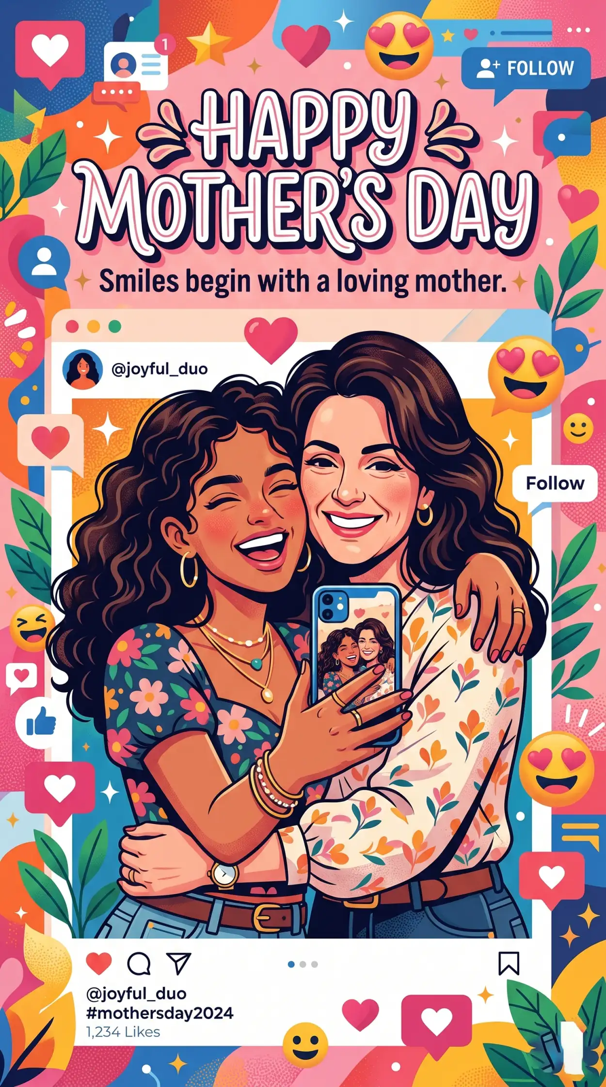 Free Download Happy Mothers Day Status For Instagram Story - High Quality Mothers Day Status Image