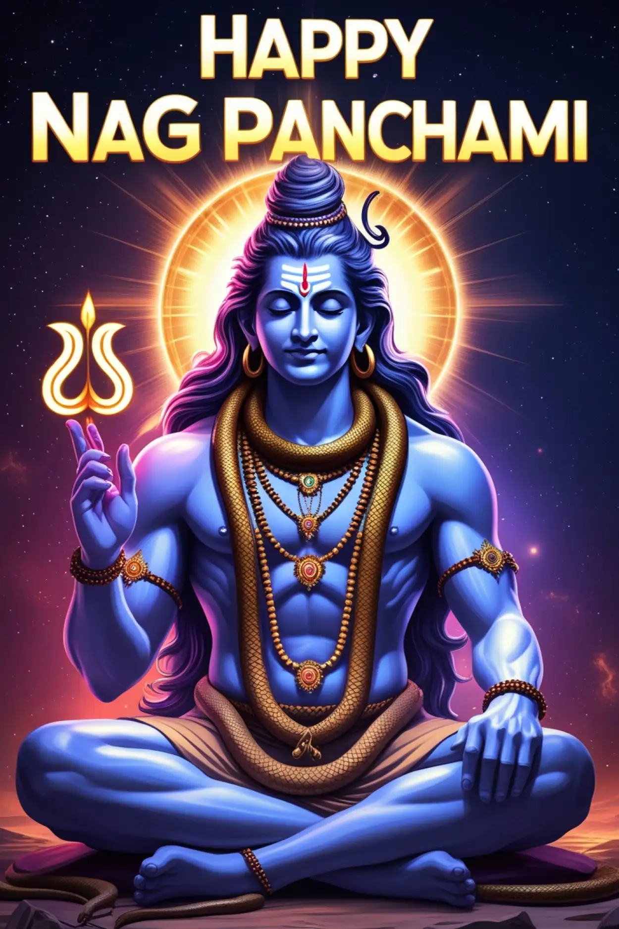 Happy Nag Panchami wishes with Lord Shiva images