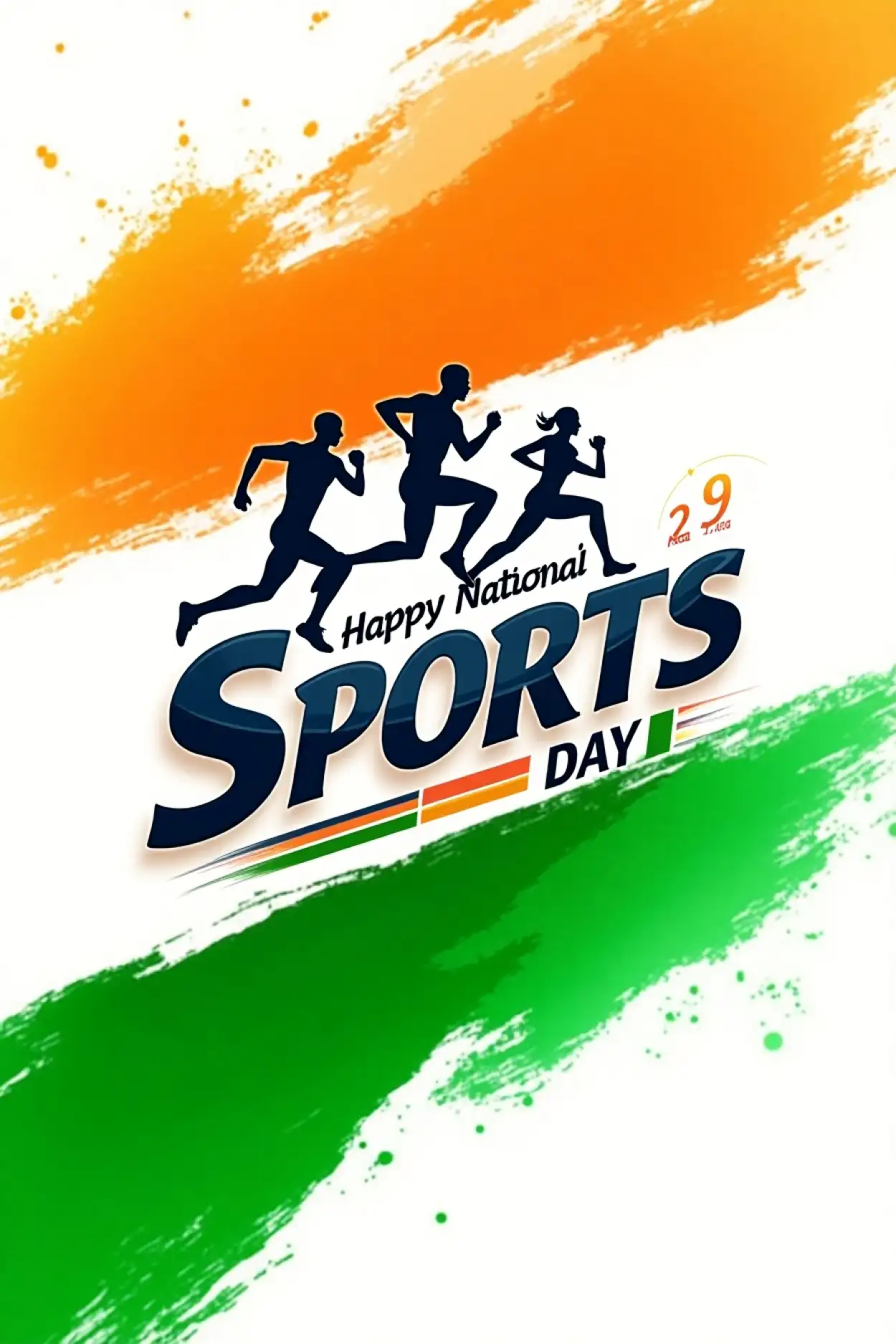 Free Download Happy National Sports Day Poster PSD Free Download - High Quality Happy National Sports Day Background