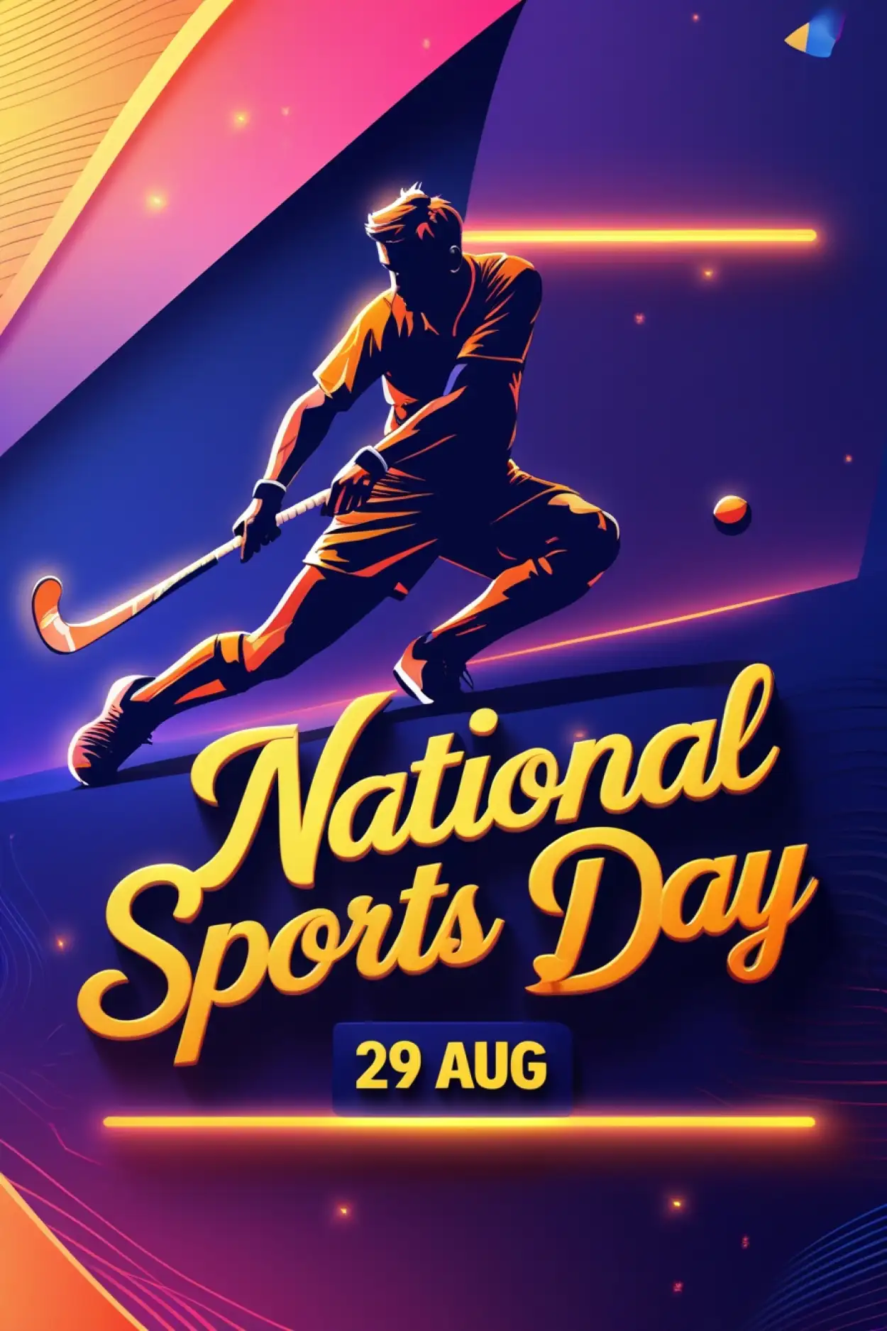 Free Download Happy National Sports Day Wishes Card Download - High Quality Happy National Sports Day Background