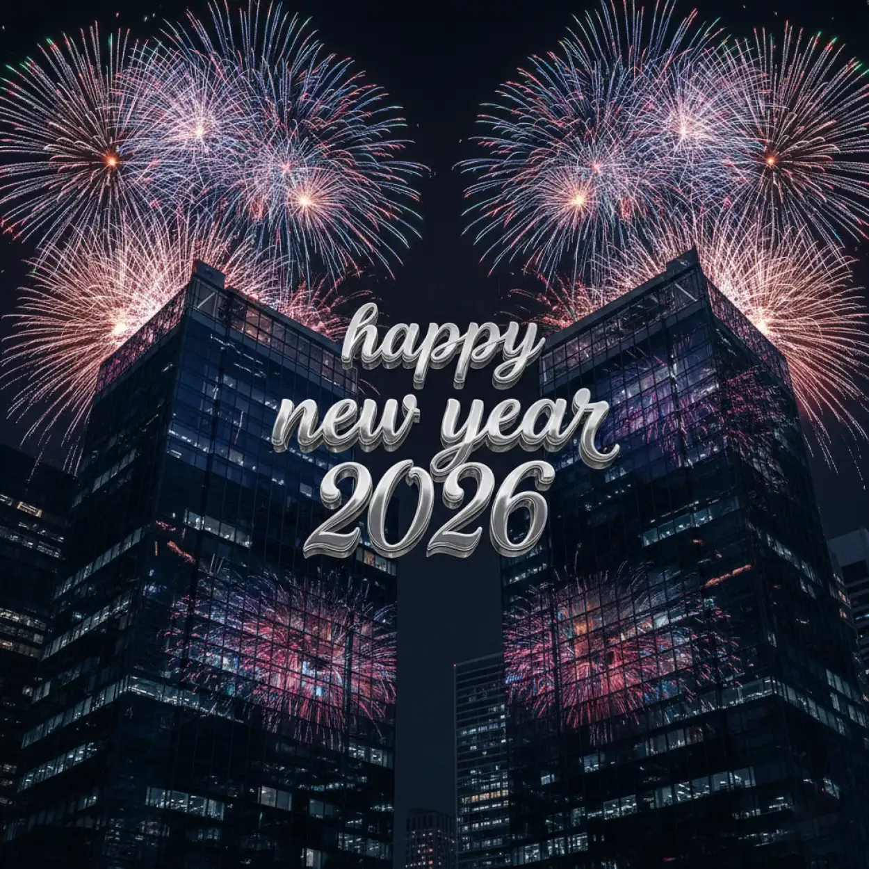 happy new year 2026 3d text background