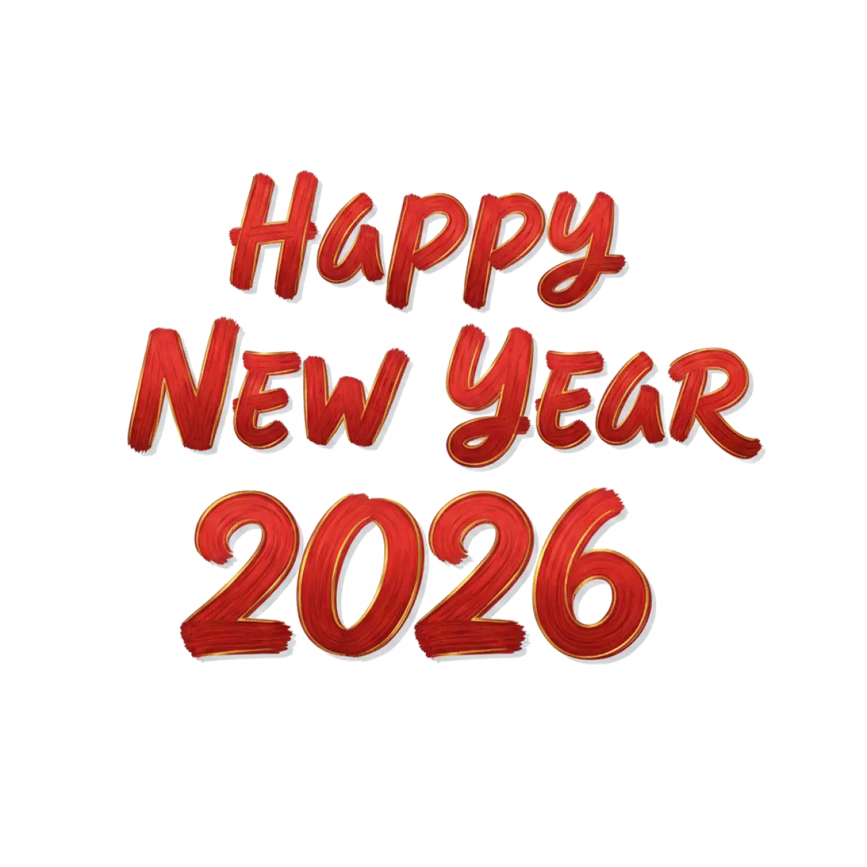 happy new year 2026 calligraphy png