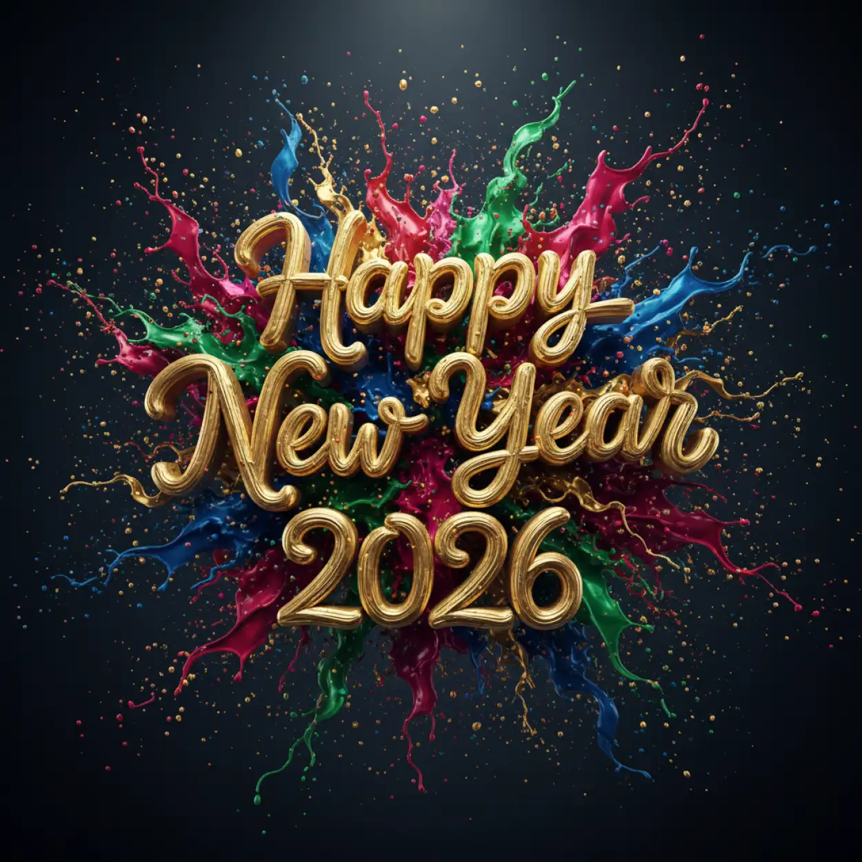 Free Download Happy New Year 2026 Calligraphy Text Images - High Quality Happy New Year 2026 Background