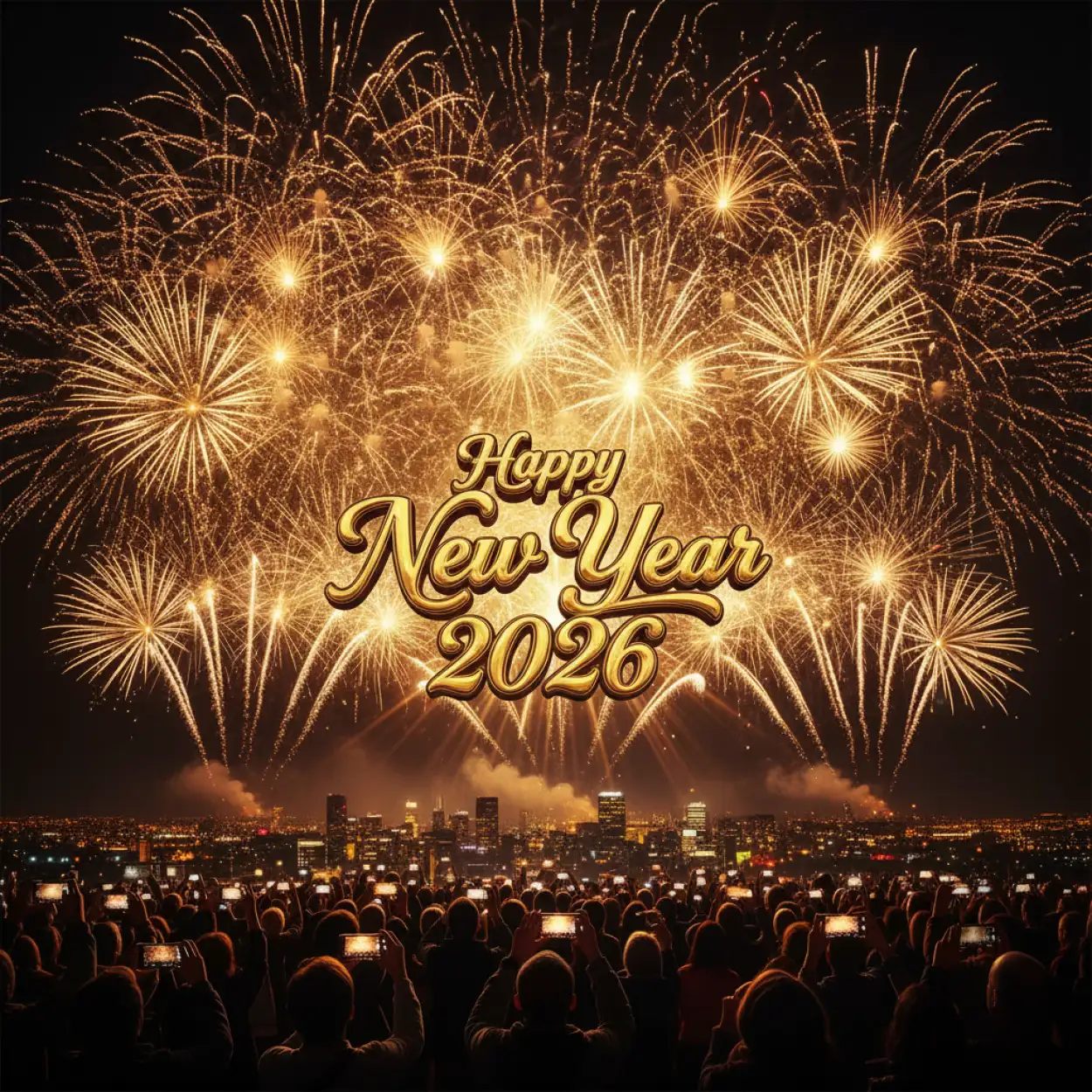 happy new year 2026 celebration poster