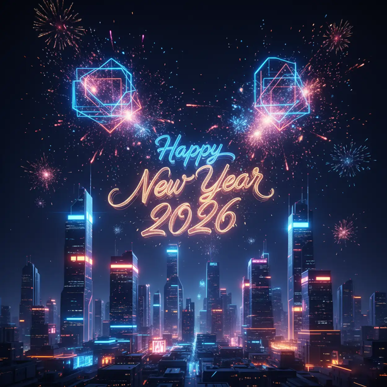 Free Download Happy New Year 2026 Creative Greeting Images - High Quality Happy New Year 2026 Background