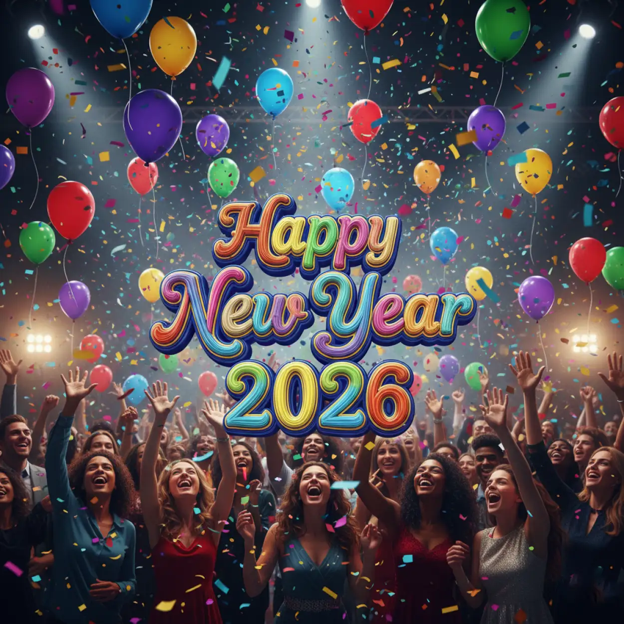 Free Download Happy New Year 2026 Festival Celebration Design - High Quality Happy New Year 2026 Background