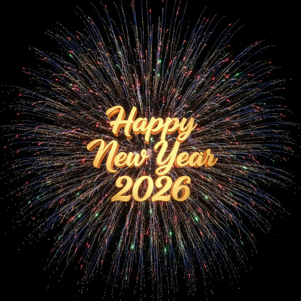 Free Download Happy New Year 2026 Fireworks Background - High Quality Happy New Year 2026 Background