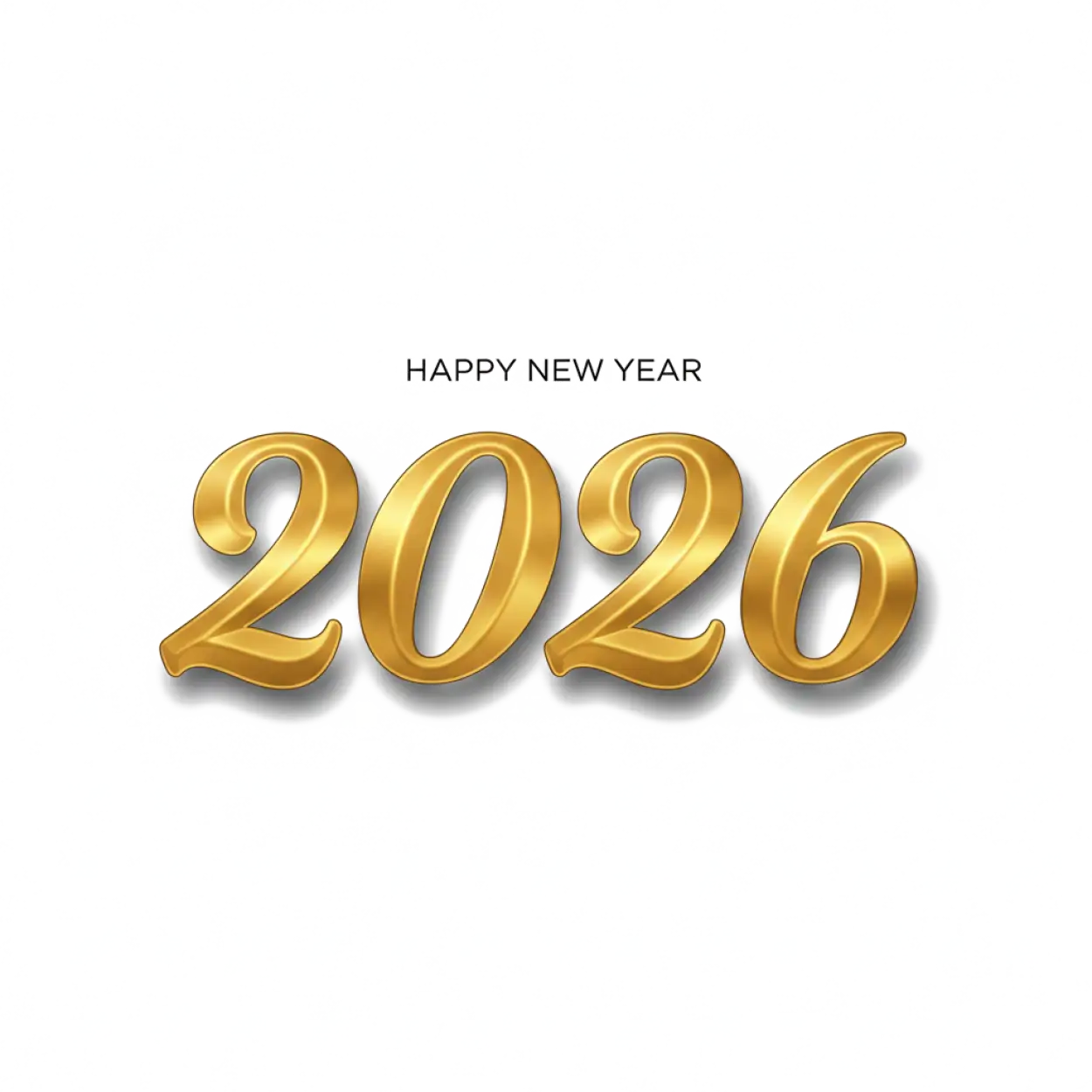 happy new year 2026 glow text png