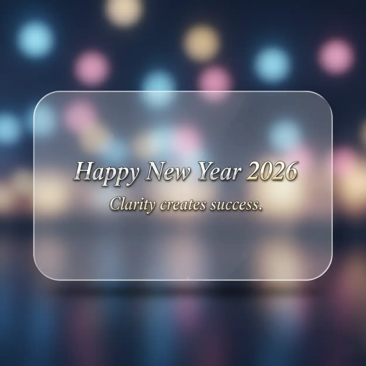 happy new year 2026 greeting card banner style