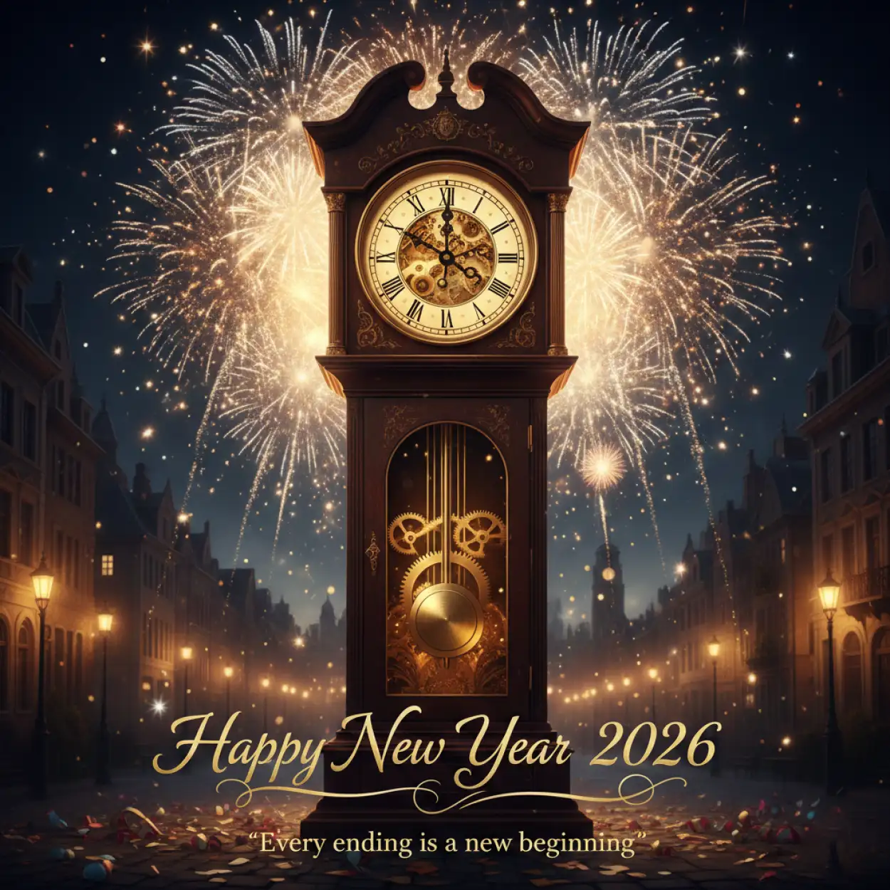 happy new year 2026 greeting card for instagram post
