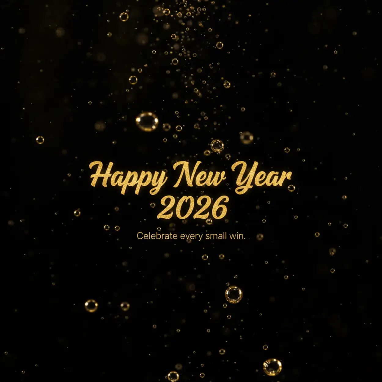 happy new year 2026 greeting card modern typography