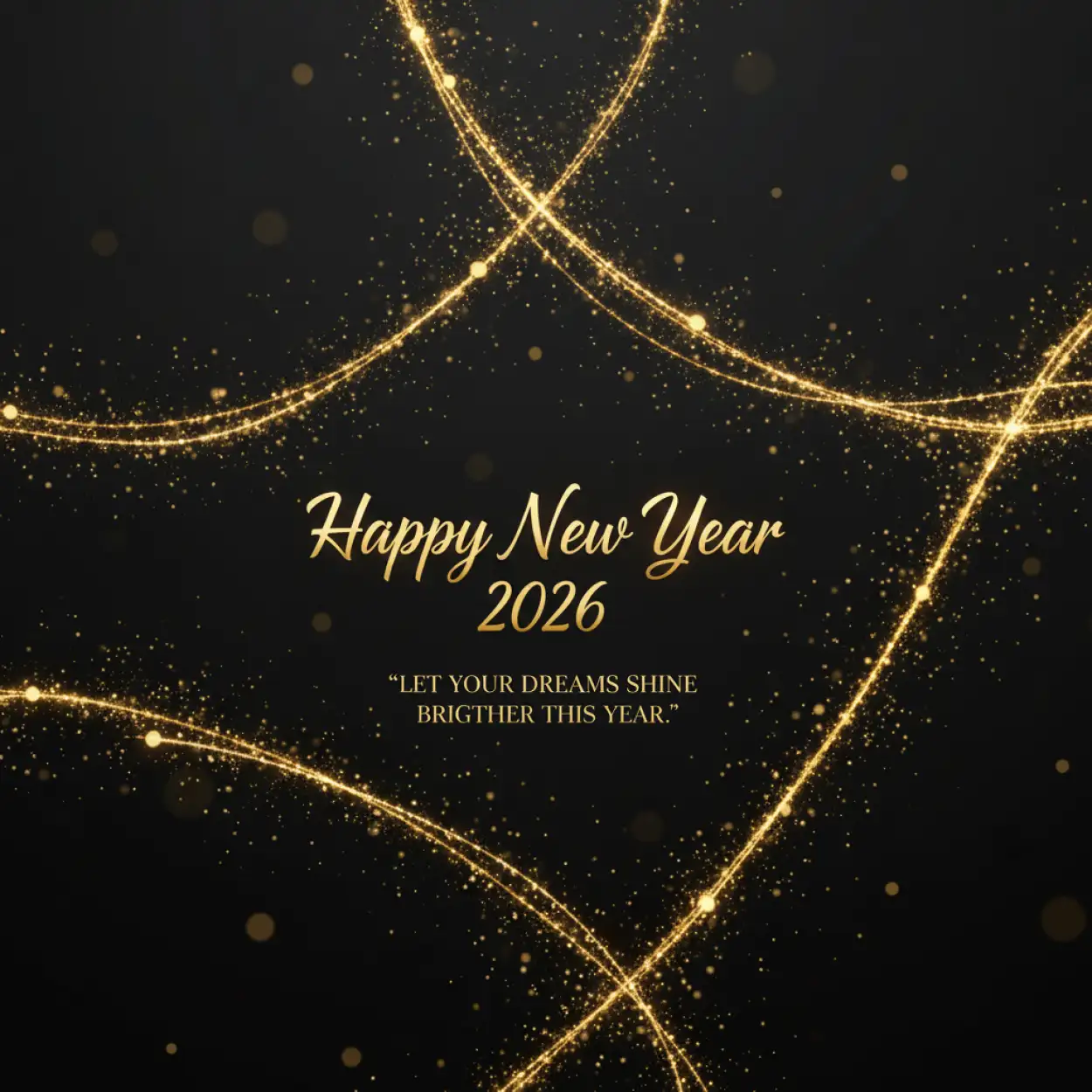 happy new year 2026 greeting card with wishes