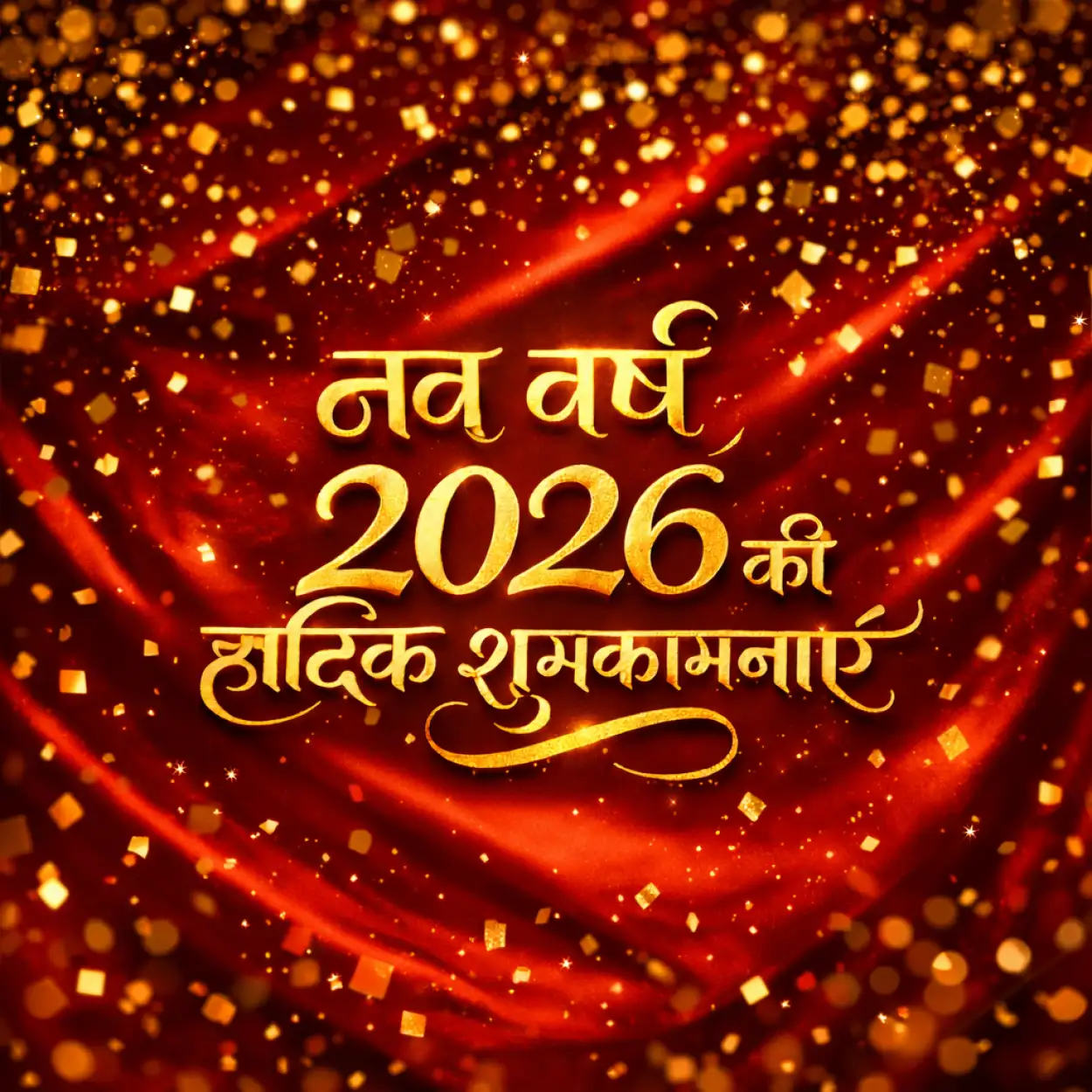 happy new year 2026 hindi festival poster