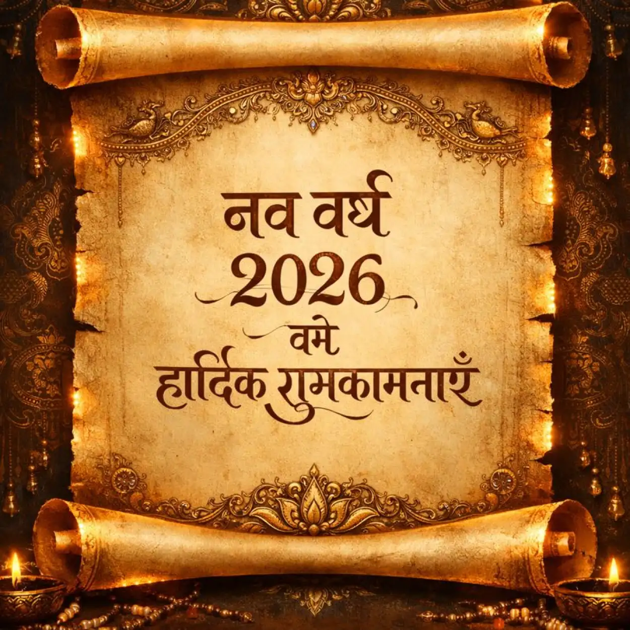 happy new year 2026 hindi youtube banner