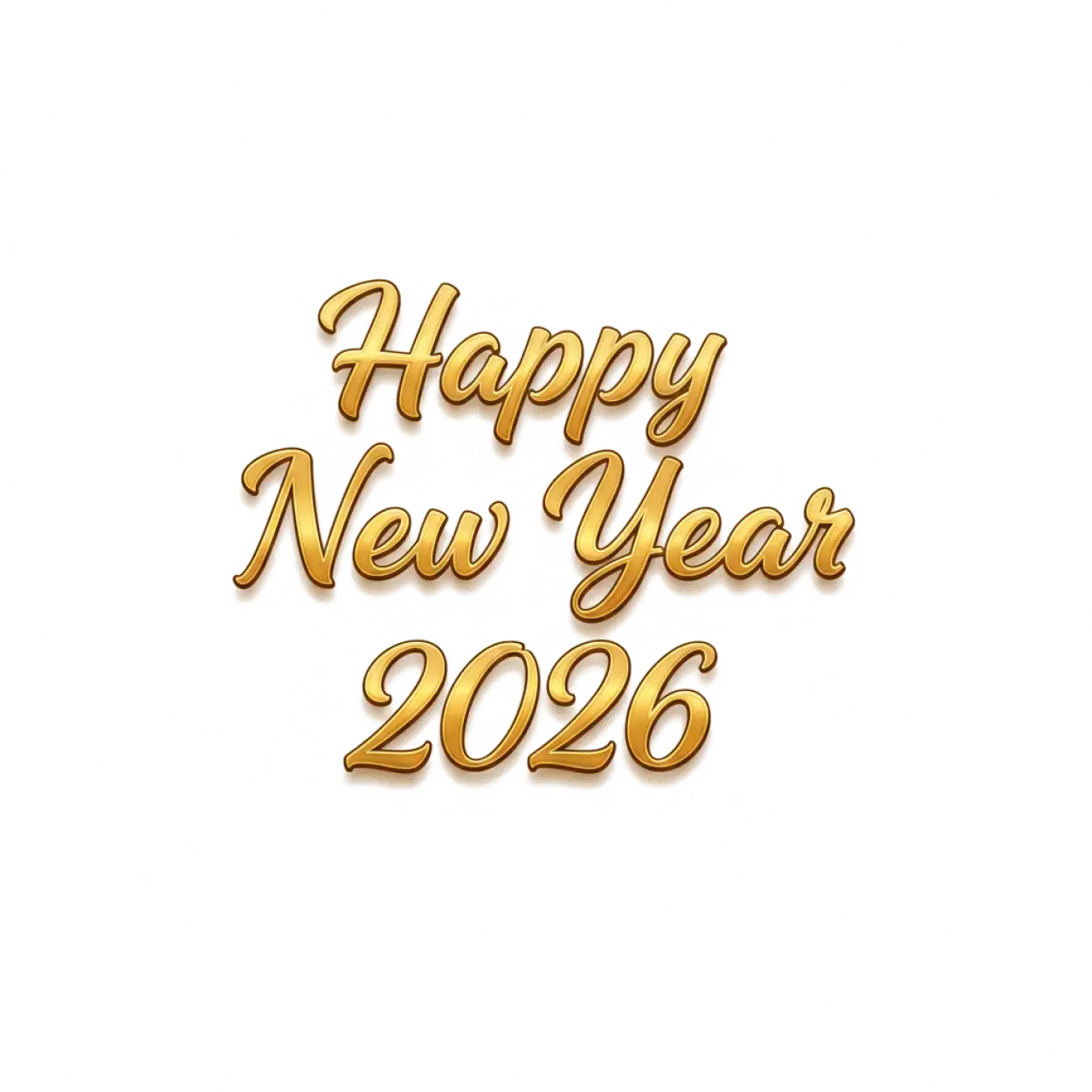 happy new year 2026 luxury text png
