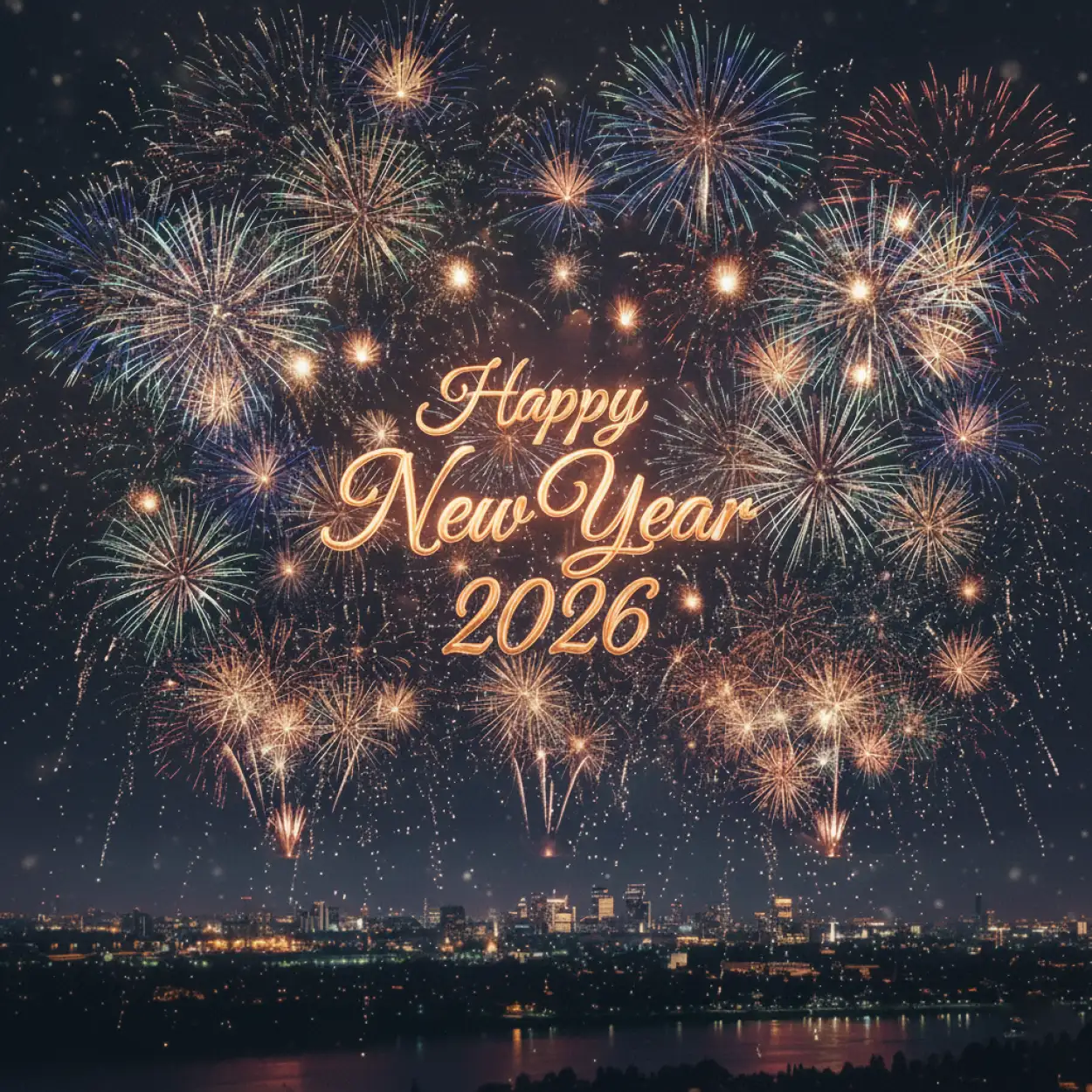 happy new year 2026 minimalist background