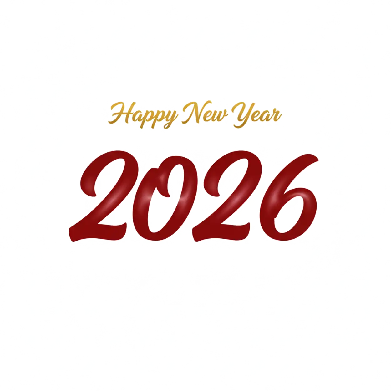 happy new year 2026 png brush lettering