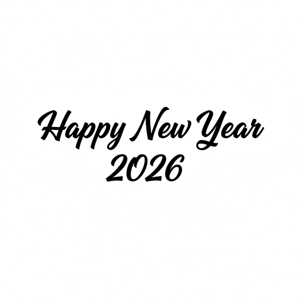 happy new year 2026 png glowing typography