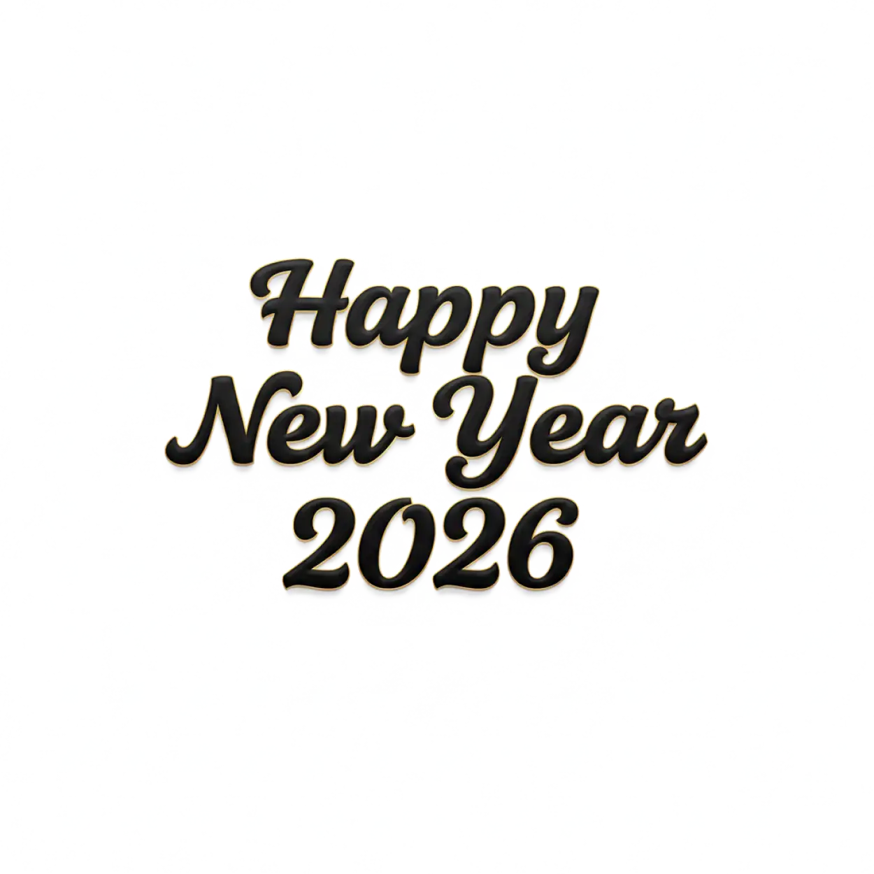 happy new year 2026 png stylish lettering