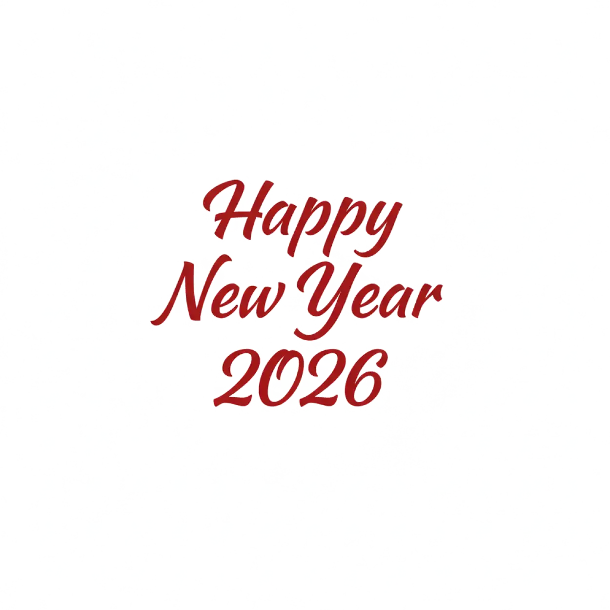 happy new year 2026 png text for greeting card