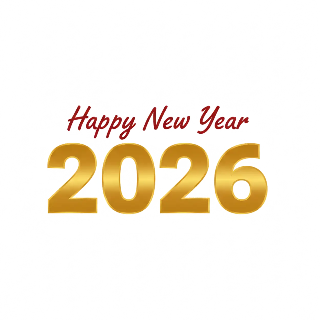 happy new year 2026 png text modern typography