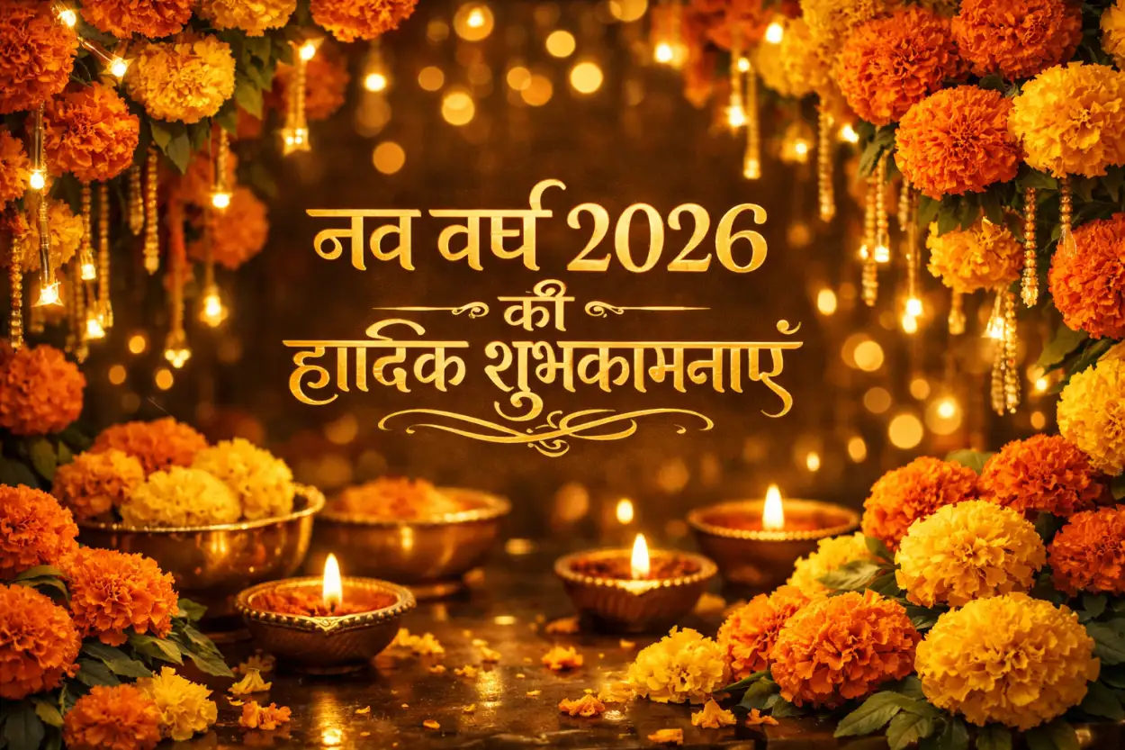 happy new year 2026 poster in hindi