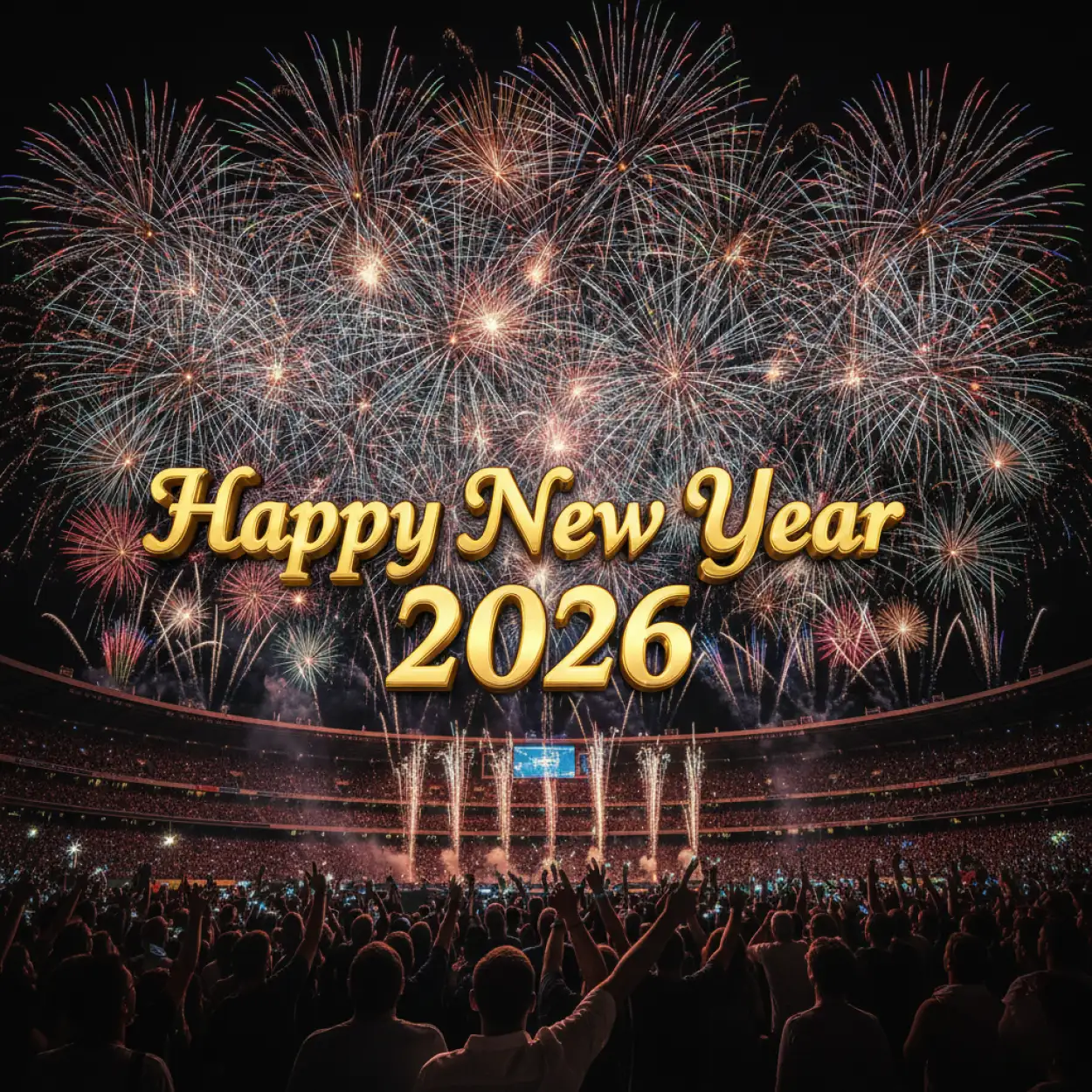 Free Download Happy New Year 2026 Professional Greeting Card - High Quality Happy New Year 2026 Background