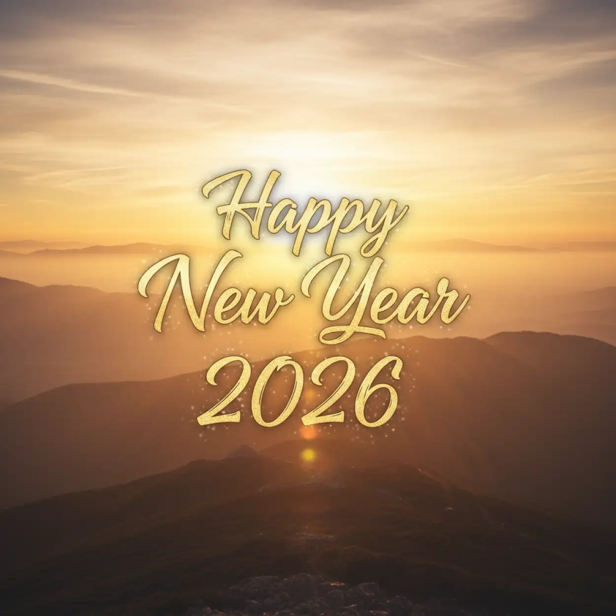 Free Download Happy New Year 2026 Sparkling Text Design - High Quality Happy New Year 2026 Background