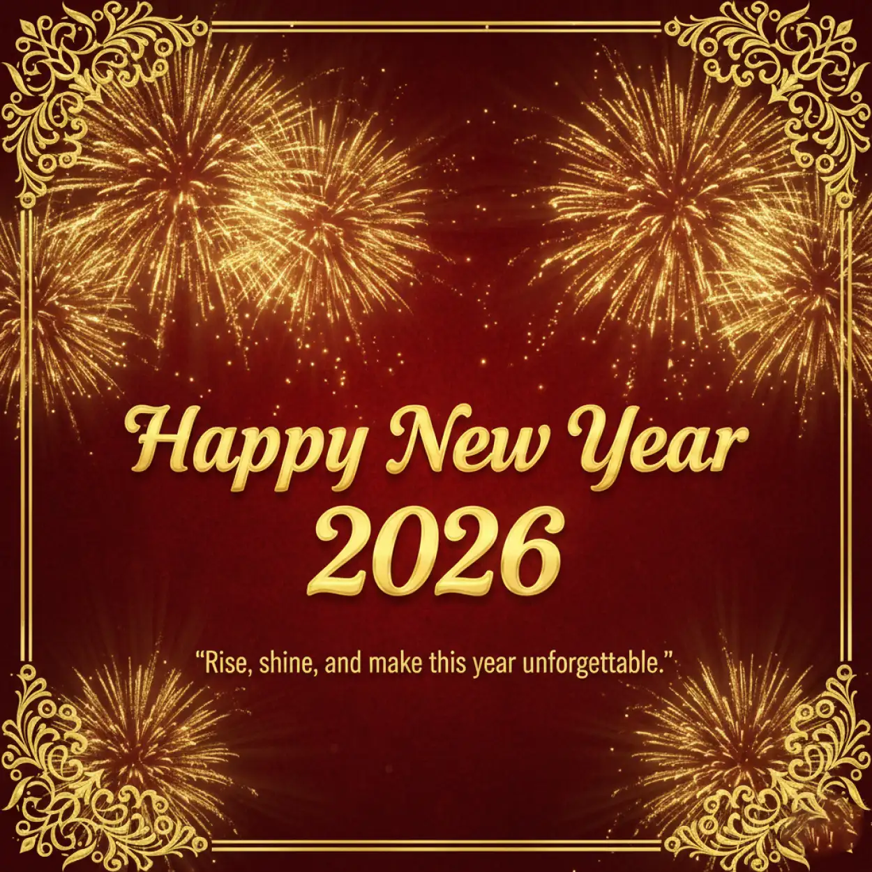 happy new year 2026 wishes with quote poster