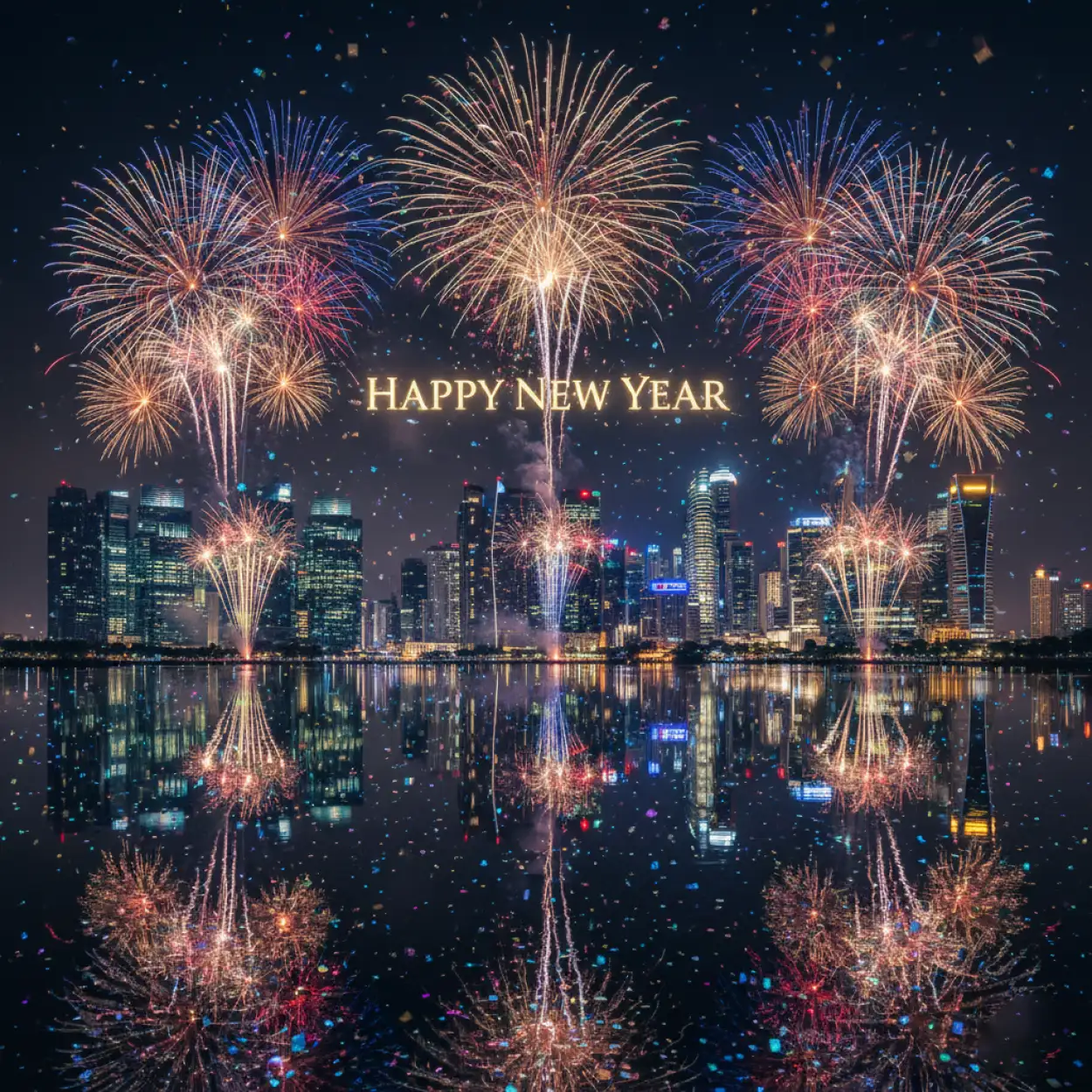 happy new year background corporate greeting