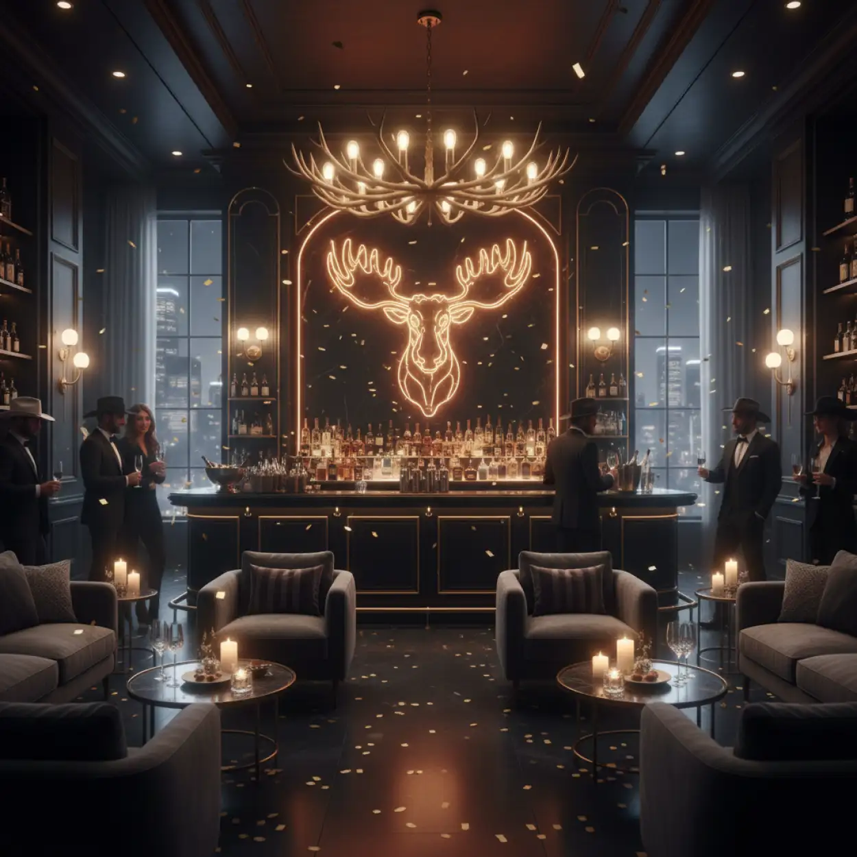 happy new year party background hd night lights