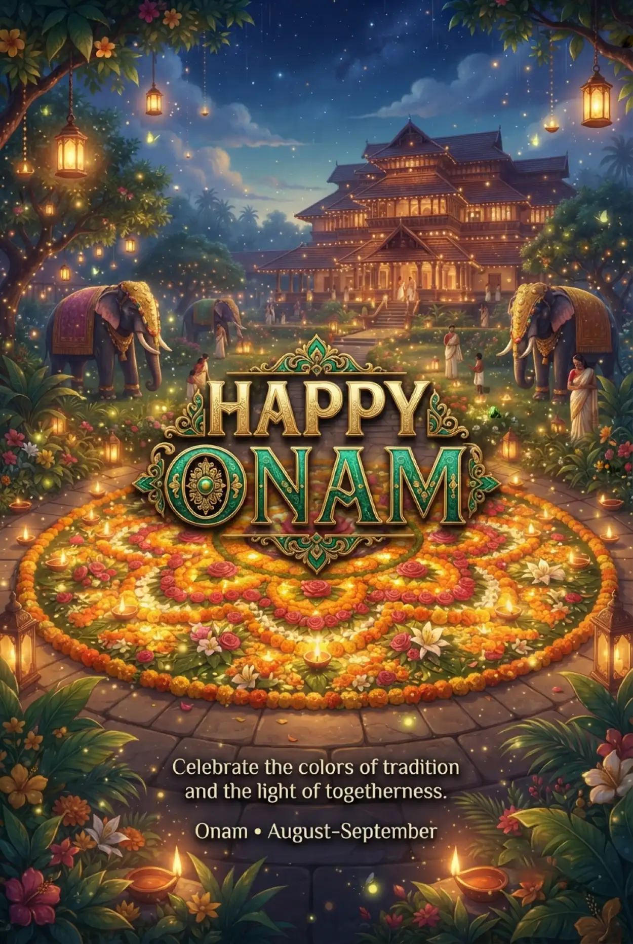 Free Download Happy Onam 2026 Animated Images - High Quality Happy Onam 2026 Image