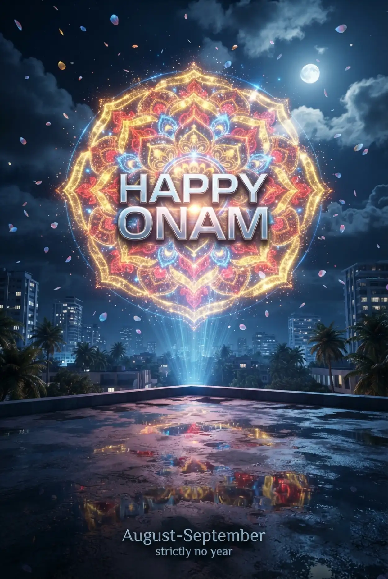 Free Download Happy Onam 2026 Cinematic Poster - High Quality Happy Onam 2026 Image