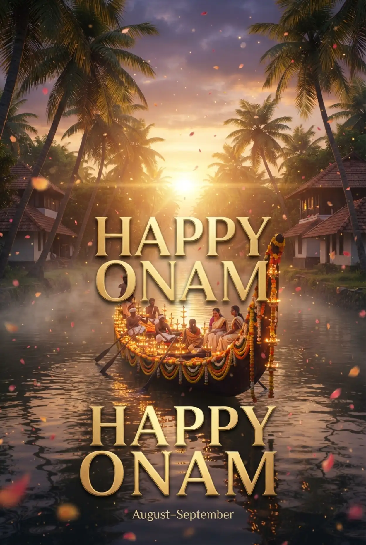 Free Download Happy Onam 2026 Greeting Banner Images - High Quality Happy Onam 2026 Image