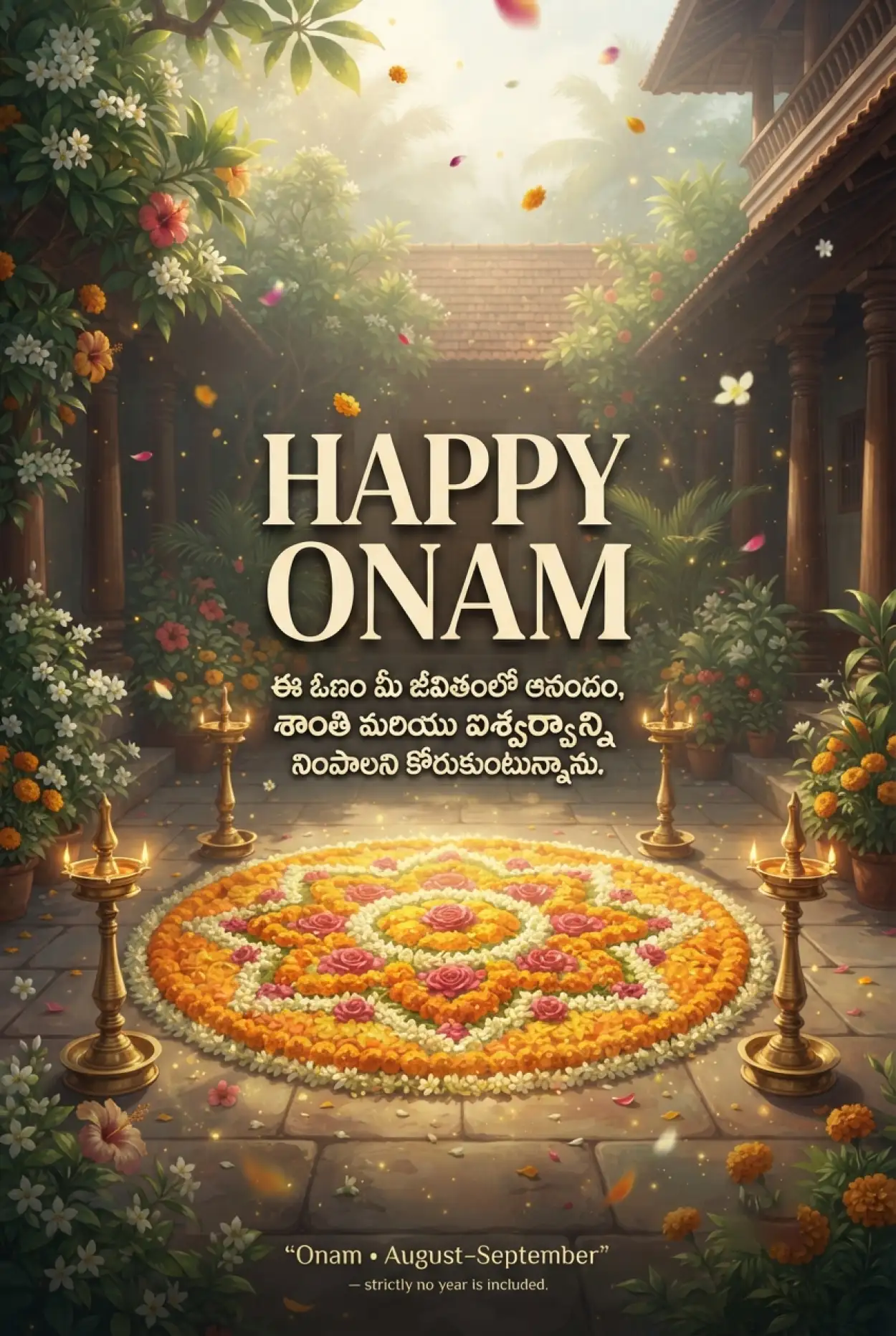 Free Download Happy Onam 2026 Kannada Wishes - High Quality Happy Onam 2026 Image
