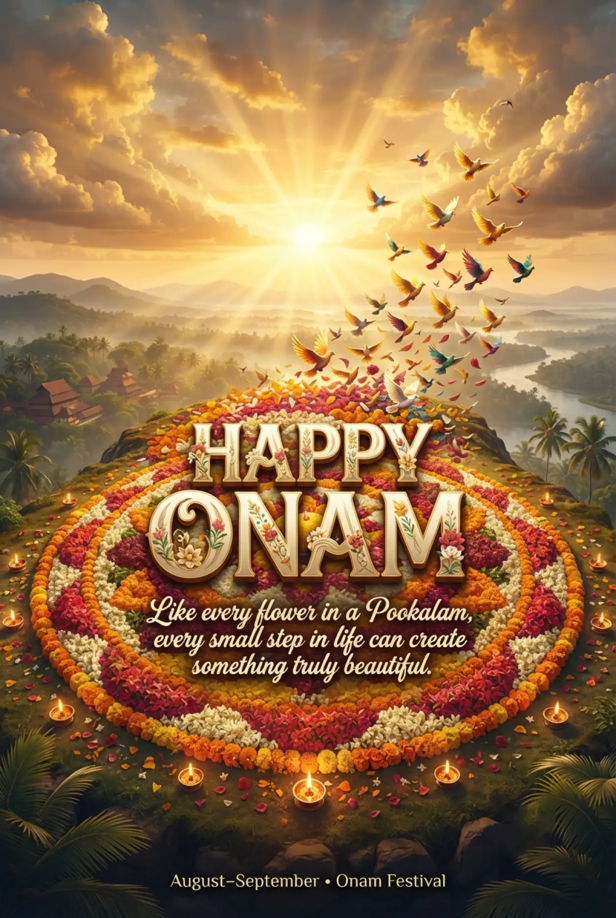 Free Download Happy Onam 2026 Motivational Wishes - High Quality Happy Onam 2026 Image