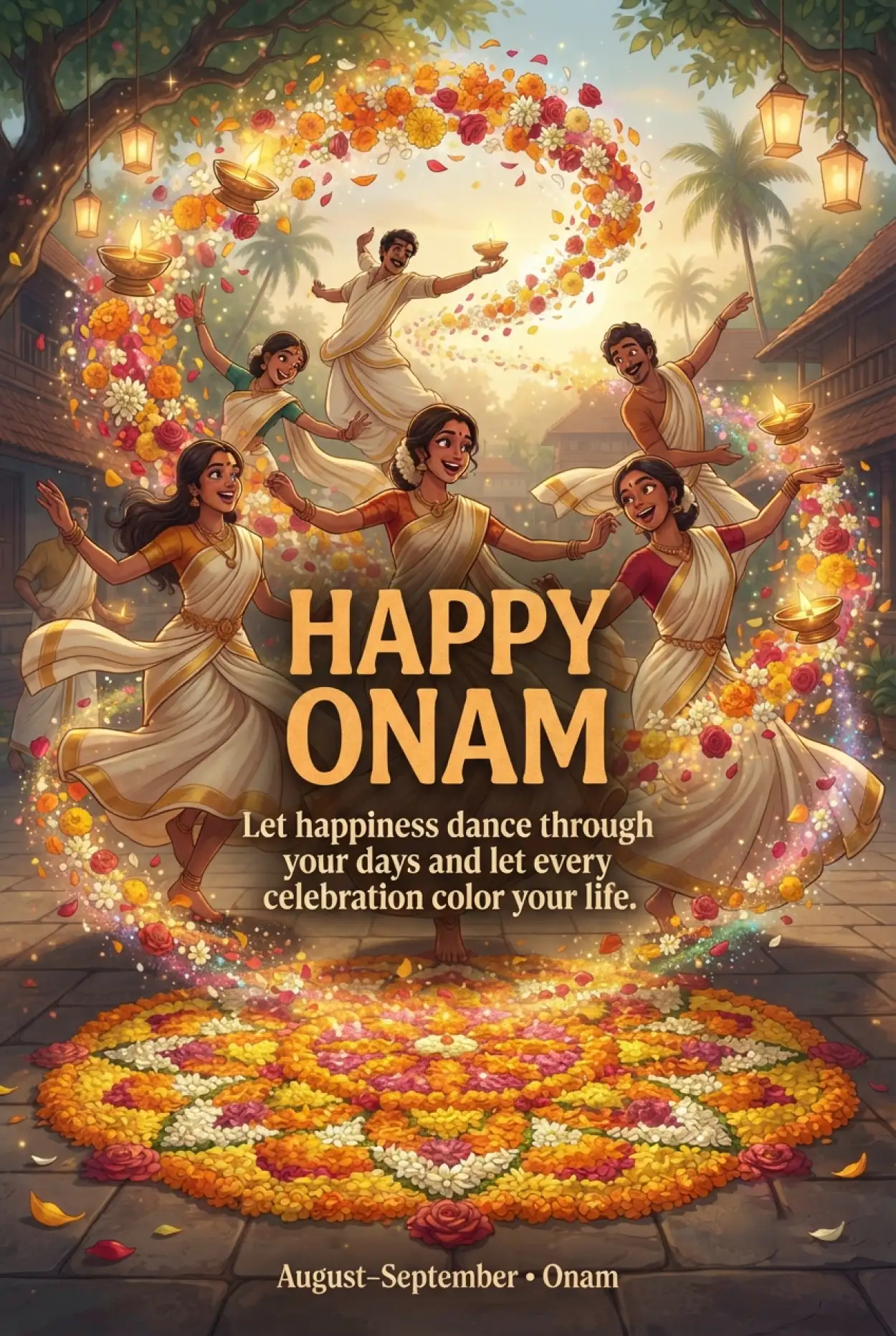 Free Download Happy Onam 2026 School Celebration Wishes - High Quality Happy Onam 2026 Image