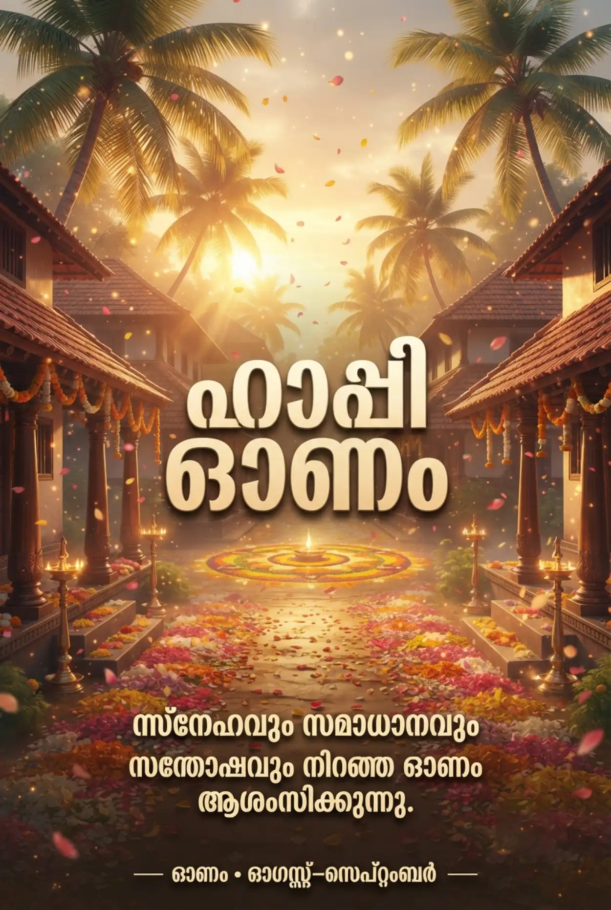 Free Download Happy Onam 2026 Wishes In Malayalam - High Quality Happy Onam 2026 Image
