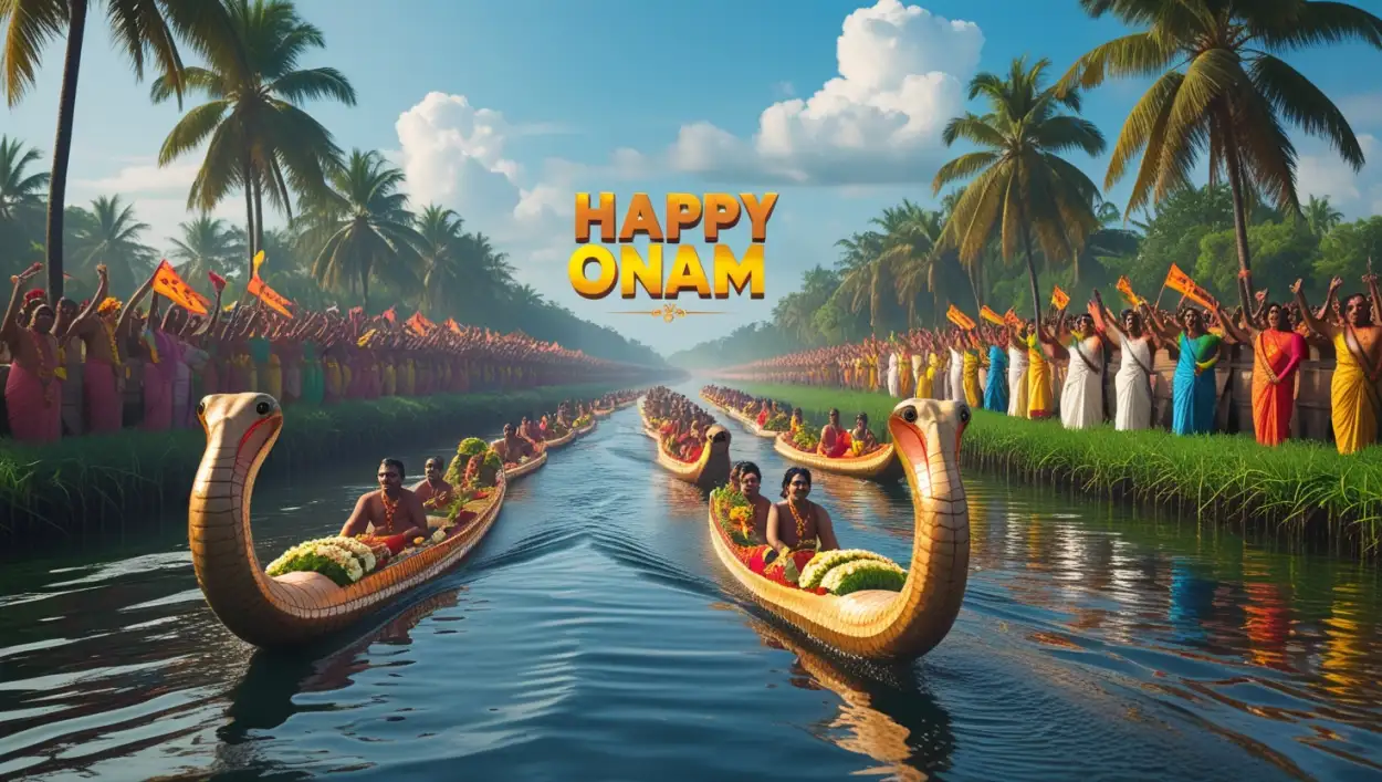 happy onam banner template for printing