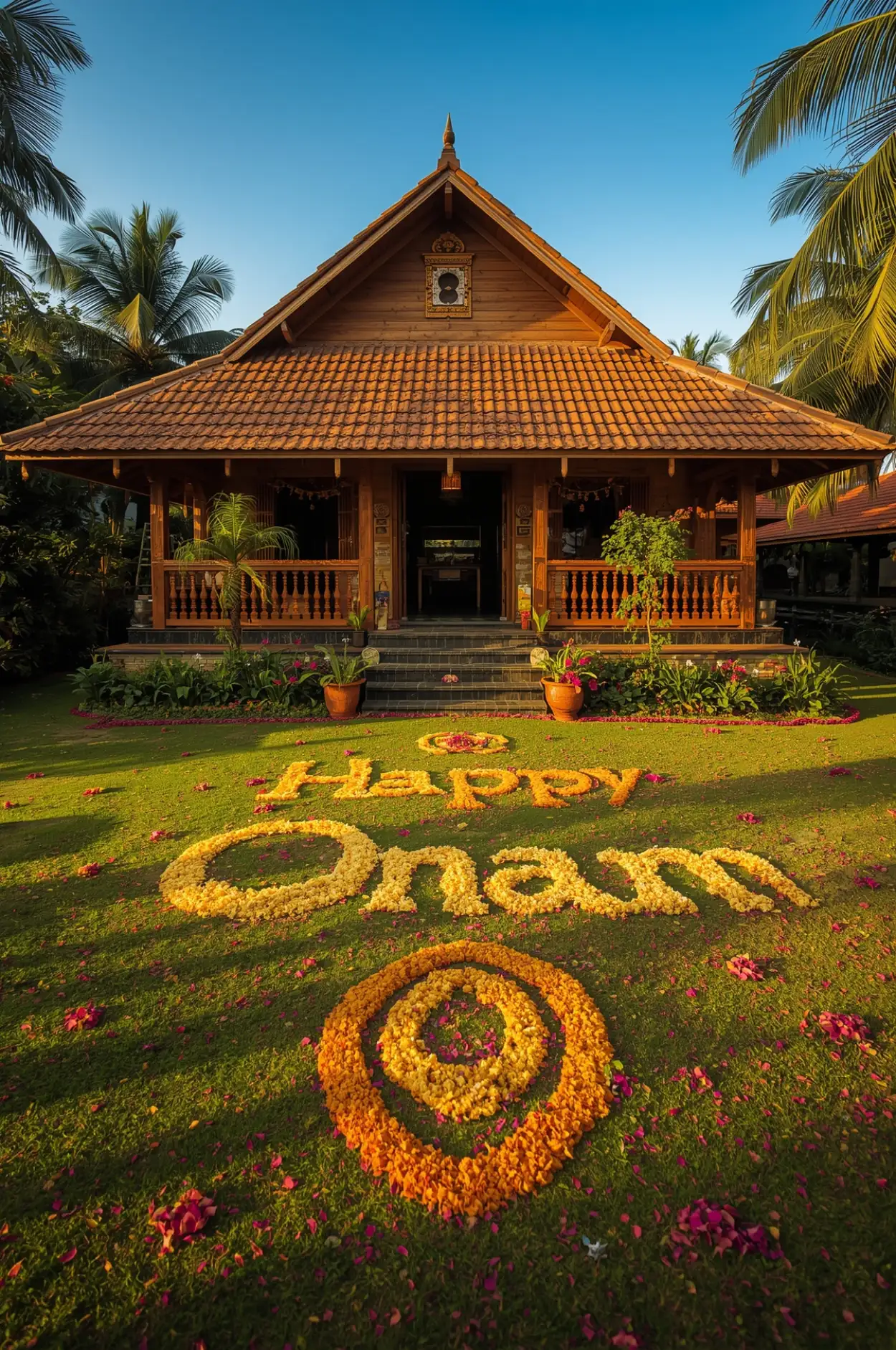 happy onam boat race festival celebration