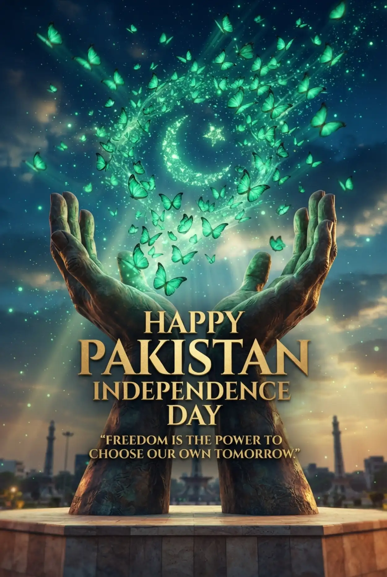 Free Download Happy Pakistan Independence Day 2026 Poster - High Quality Pakistan Independence Day 2026 Image
